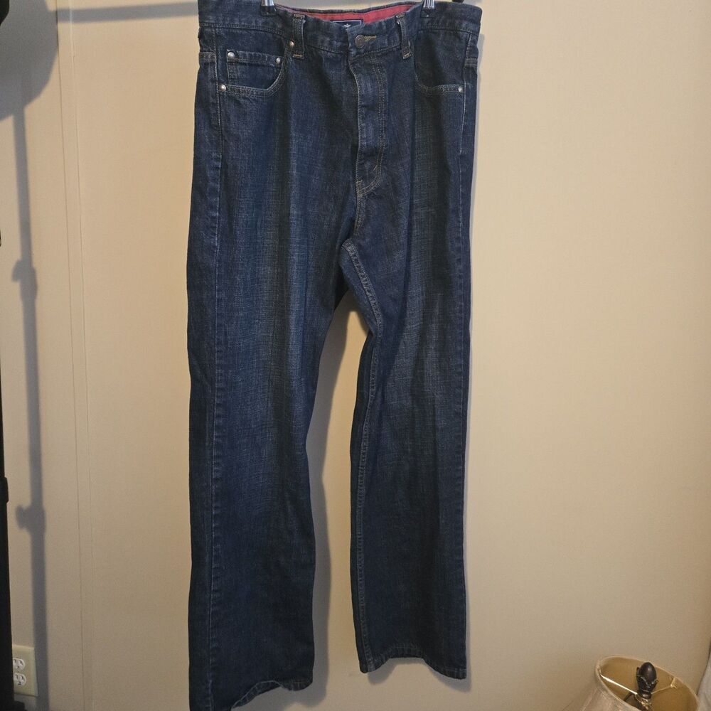 Dockers Men's Straight Leg Dark Blue Denim Jeans 36 X 30